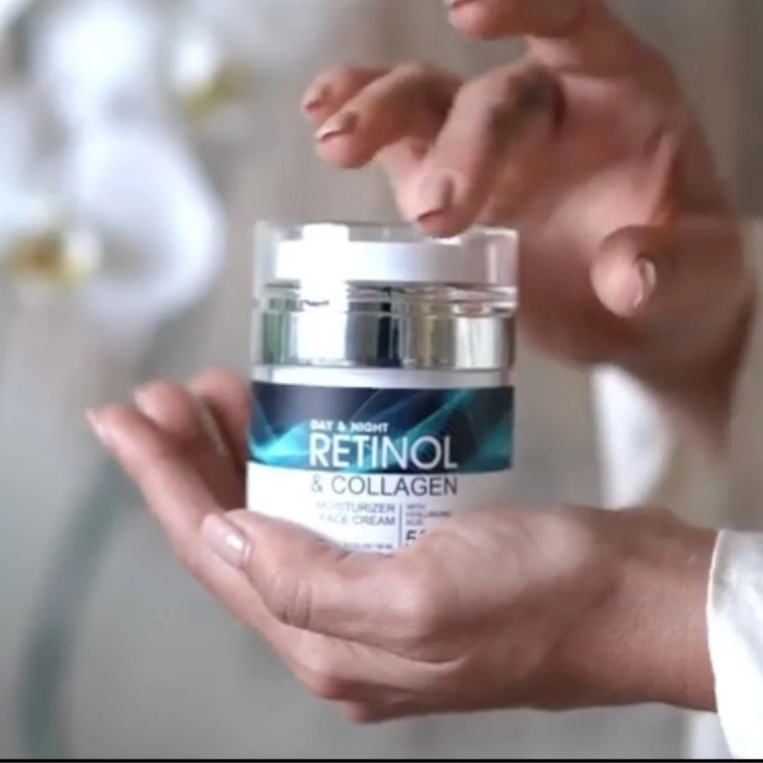 Creme facial com 1% de retinol – antirrugas, hidratante e suave